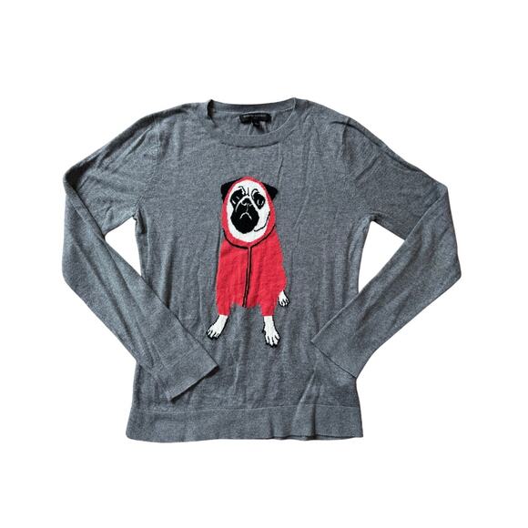 Banana Republic Long Sleeve PUG DOG Women's Shirt, oversized, Size small - Picture 1 of 11